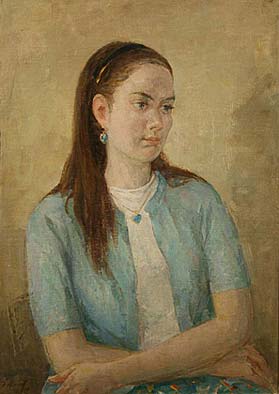 Portrait of girl Milochka.1970
